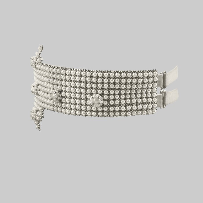 OBJECT AND DAWN ELOHIM MODULAR GARTER BAND W/ REMOVABLE LARGE PEARL Springsioux