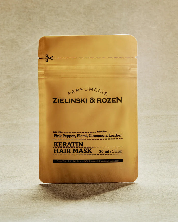ZIELINSKI & ROZEN - KERATIN HAIR MASK 30 ML - PINK PEPPER, ELEMI, CINNAMON, LEATHER