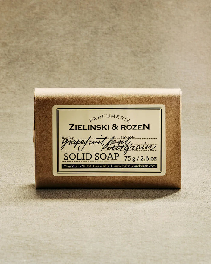 ZIELINSKI & ROZEN - SAVON SOLIDE 75 GR - GRAPEFRUIT, BASIL, PETITGRAIN