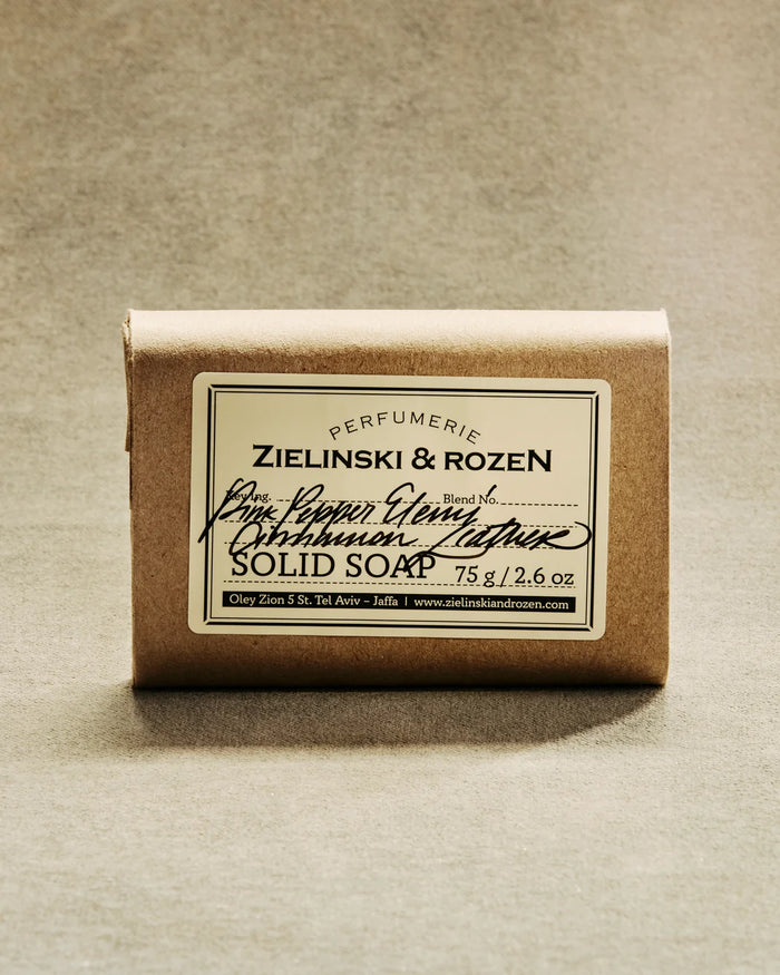 ZIELINSKI & ROZEN - SAVON SOLIDE 75 GR - PINK PEPPER, ELEMI, CINNAMON, LEATHER