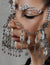 OBJECT AND DAWN - JAS MODULAR HEADPIECE SYSTEM W/FACE CHAIN, COWRIE SHELL TASSELS, IN PEARL