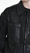 LA HAINE INSIDE US - COATED DENIM JACKET 1107, IN BLACK