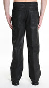 LA HAINE INSIDE US - COATED DENIM TROUSERS 1108, IN BLACK