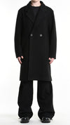 LA HAINE INSIDE US - BLEND WOOL COAT 1113, IN BLACK