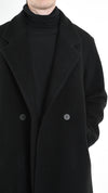 LA HAINE INSIDE US - BLEND WOOL COAT 1113, IN BLACK