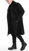 LA HAINE INSIDE US - BLEND WOOL COAT 1113, IN BLACK