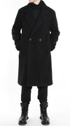 LA HAINE INSIDE US - BLEND WOOL COAT 1113, IN BLACK