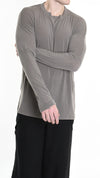 LA HAINE INSIDE US - MODAL AND CASHMERE LONG SLEEVE TOP 1151, IN MUD