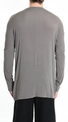 LA HAINE INSIDE US - MODAL AND CASHMERE LONG SLEEVE TOP 1151, IN MUD