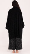 SANCTA MUERTE - LONG COAT 208, IN BLACK