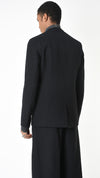 LA HAINE INSIDE US - LINEN WOOL JACKET 221, IN BLACK