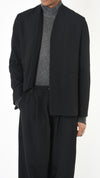 LA HAINE INSIDE US - LINEN WOOL JACKET 221, IN BLACK