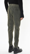 LA HAINE INSIDE US - STRETCH COTTON TROUSERS, IN DARK GREEN