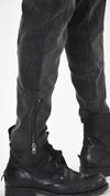 LA HAINE INSIDE US - STRETCH COTTON TROUSERS, IN BLACK