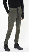 LA HAINE INSIDE US - STRETCH COTTON TROUSERS, IN DARK GREEN