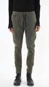 LA HAINE INSIDE US - STRETCH COTTON TROUSERS, IN DARK GREEN