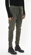 LA HAINE INSIDE US - STRETCH COTTON TROUSERS, IN DARK GREEN