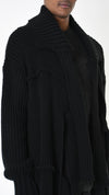 LA HAINE INSIDE US - KNITTED CARDIGAN 281, IN BLACK