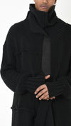 LA HAINE INSIDE US - KNITTED CARDIGAN 281, IN BLACK