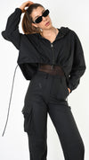 LA HAINE INSIDE US - RUBBERIZED BOMBER 689, IN BLACK