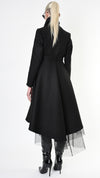 LA HAINE INSIDE US - ASYMMETRIC COAT 802, IN BLACK