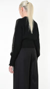 LA HAINE INSIDE US - COATED CROP SWEATER, IN BRONZE