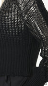 LA HAINE INSIDE US - COATED CROP SWEATER, IN BRONZE