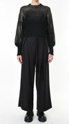 LA HAINE INSIDE US - COATED CROP SWEATER, IN BRONZE