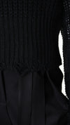 LA HAINE INSIDE US - COATED CROP SWEATER, IN BLACK
