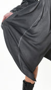 LA HAINE INSIDE US - ASYMMETRIC SATIN DRESS 918, IN GREY
