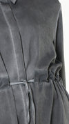 LA HAINE INSIDE US - ASYMMETRIC SATIN DRESS 918, IN GREY