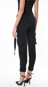 LA HAINE INSIDE US - HIGH WAIST STRETCH TROUSERS 929, IN BLACK