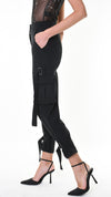 LA HAINE INSIDE US - HIGH WAIST STRETCH TROUSERS 929, IN BLACK