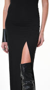 LA HAINE INSIDE US - LONG DRESS 954, IN BLACK