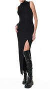 LA HAINE INSIDE US - LONG DRESS 954, IN BLACK