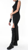 LA HAINE INSIDE US - LONG DRESS 954, IN BLACK
