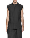 MINOAR - ARRAY SLEEVELESS SHIRT, IN BLACK