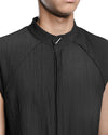MINOAR - ARRAY SLEEVELESS SHIRT, IN BLACK