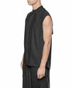 MINOAR - ARRAY SLEEVELESS SHIRT, IN BLACK