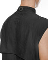 MINOAR - ARRAY SLEEVELESS SHIRT, IN BLACK