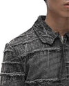 MINOAR - ASHES LINEAR CUT WASHED JACKET, IN GREY