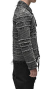 MINOAR - ASHES LINEAR CUT WASHED JACKET, IN GREY
