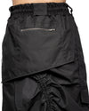 MINOAR - ASPECT LAYERED CONSTRUCT SKIRT TROUSERS, IN BLACK