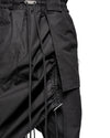 MINOAR - ASPECT LAYERED CONSTRUCT SKIRT TROUSERS, IN BLACK