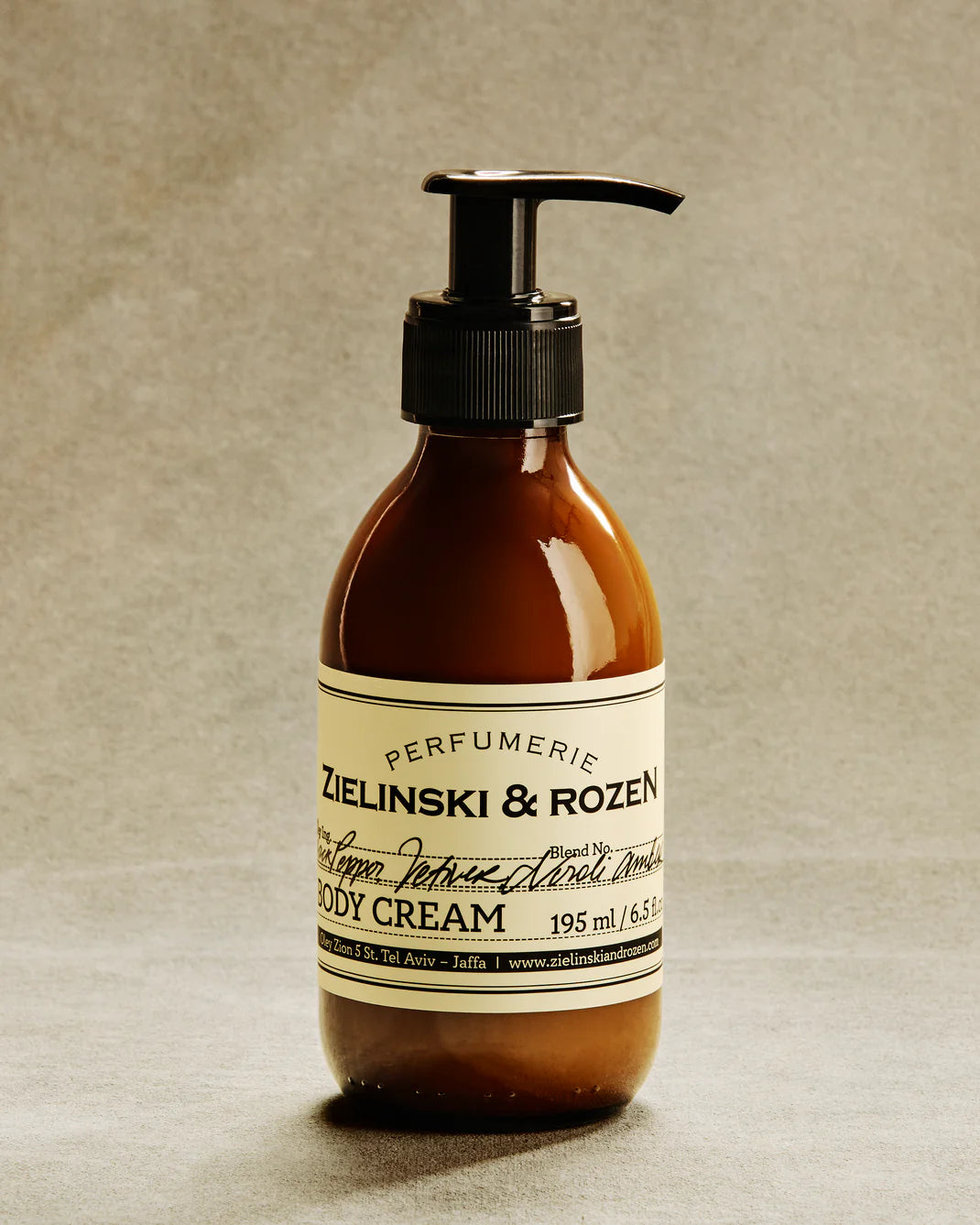 ZIELINSKI & ROZEN - CRÈME CORPORELLE 195 ML - BLACK PEPPER, VETIVER, NEROLI, AMBER