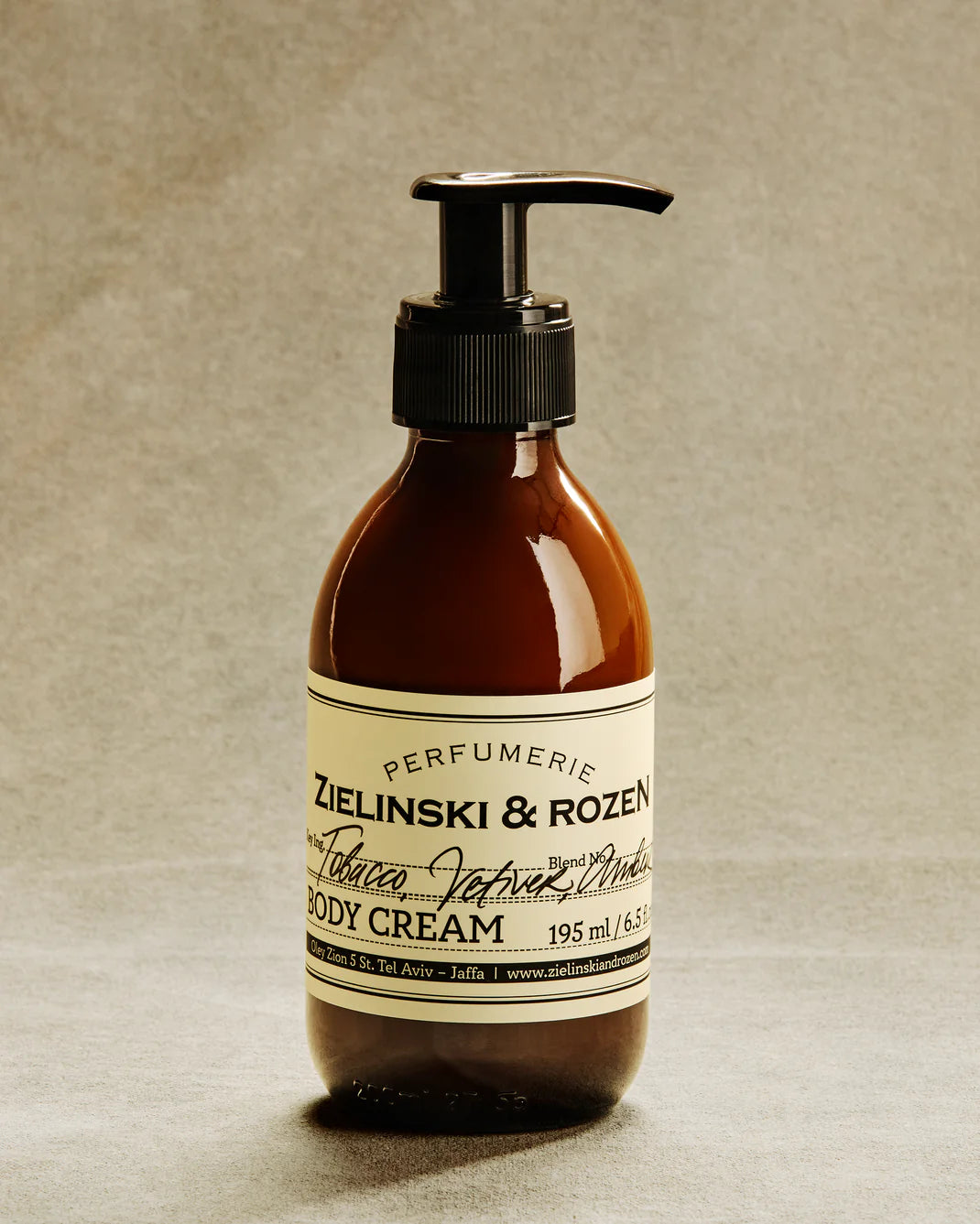 ZIELINSKI & ROZEN - BODY CREAM 195 ML - TOBACCO, VETIVER, AMBER