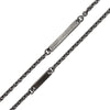 CROSS ELEMENTS - NECKLACE WITH CROSS AND BLACK SPINEL INSERTS (Sterling Silver)