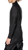 MINOAR - CHARGE LONG SLEEVE CONSTRUCT TOP, IN BLACK