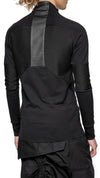 MINOAR - CHARGE LONG SLEEVE CONSTRUCT TOP, IN BLACK
