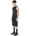 MINOAR - CLUSTER ADJUSTABLE LONG TANK TOP, IN BLACK